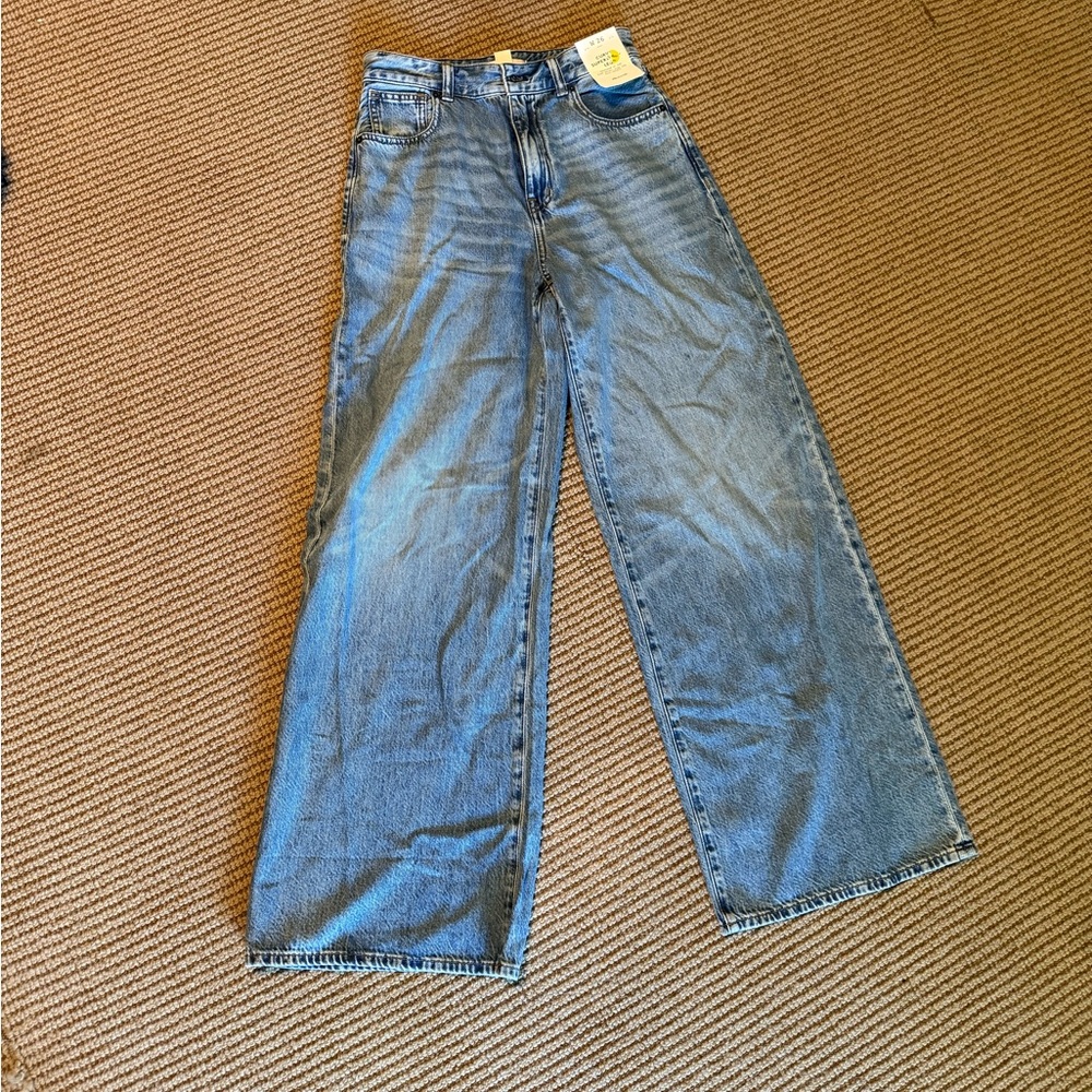Madewell curvy super wide leg denim